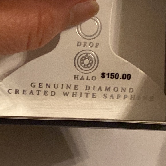 925 3 WAY earrings diamond and White sapphire - Picture 11 of 12